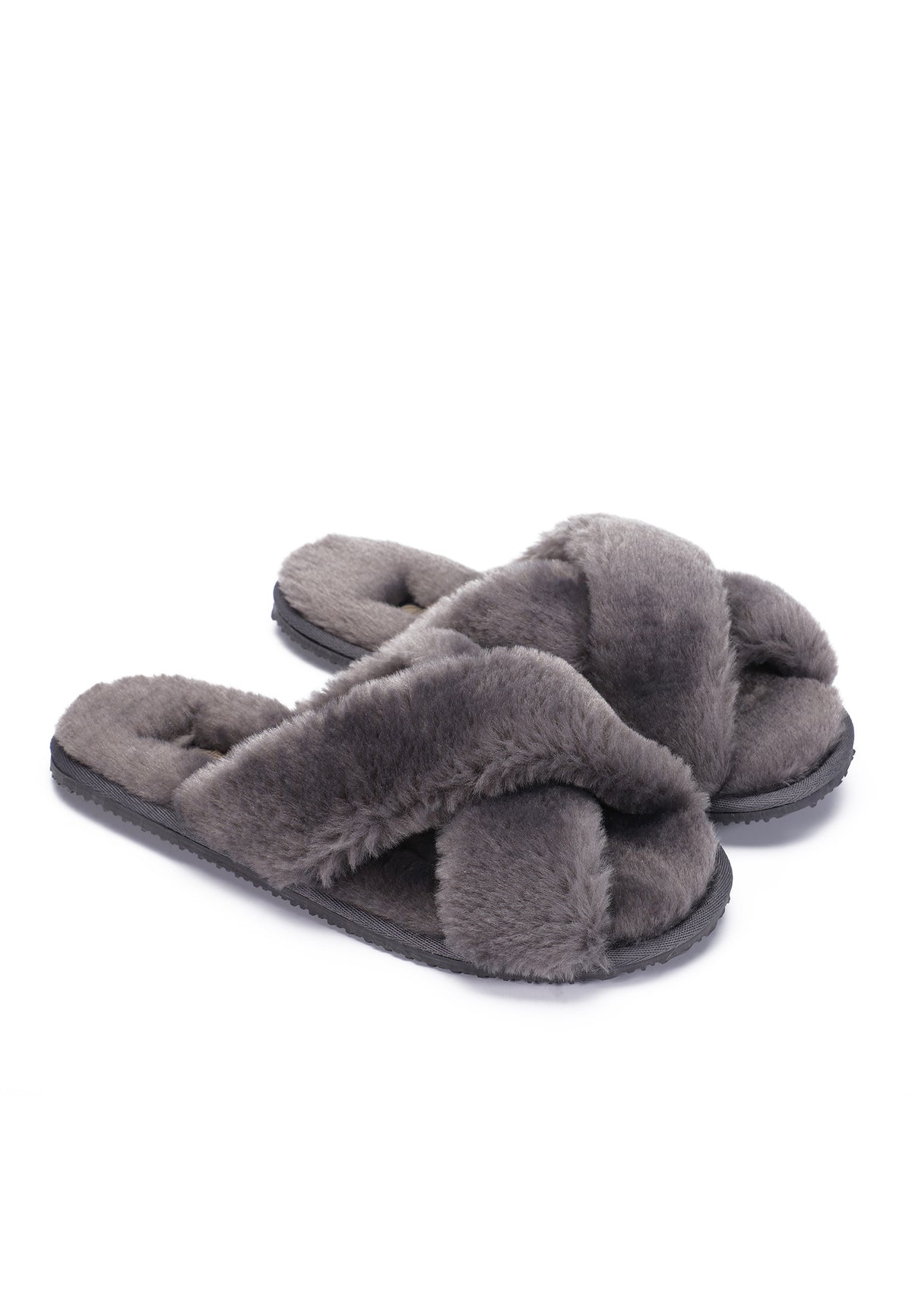 Chaussons Fluffy Anthracite