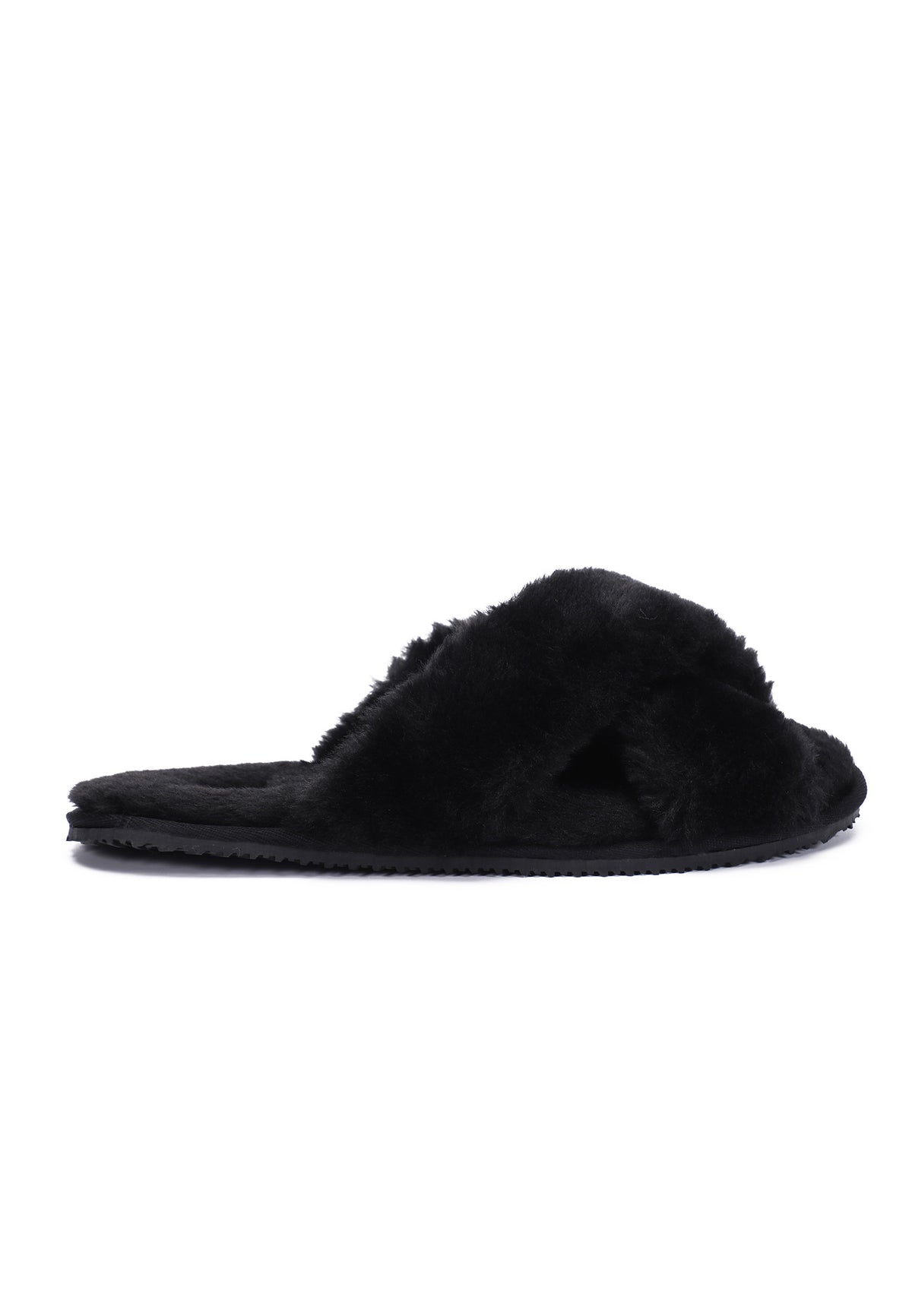 Chaussons Fluffy Noir