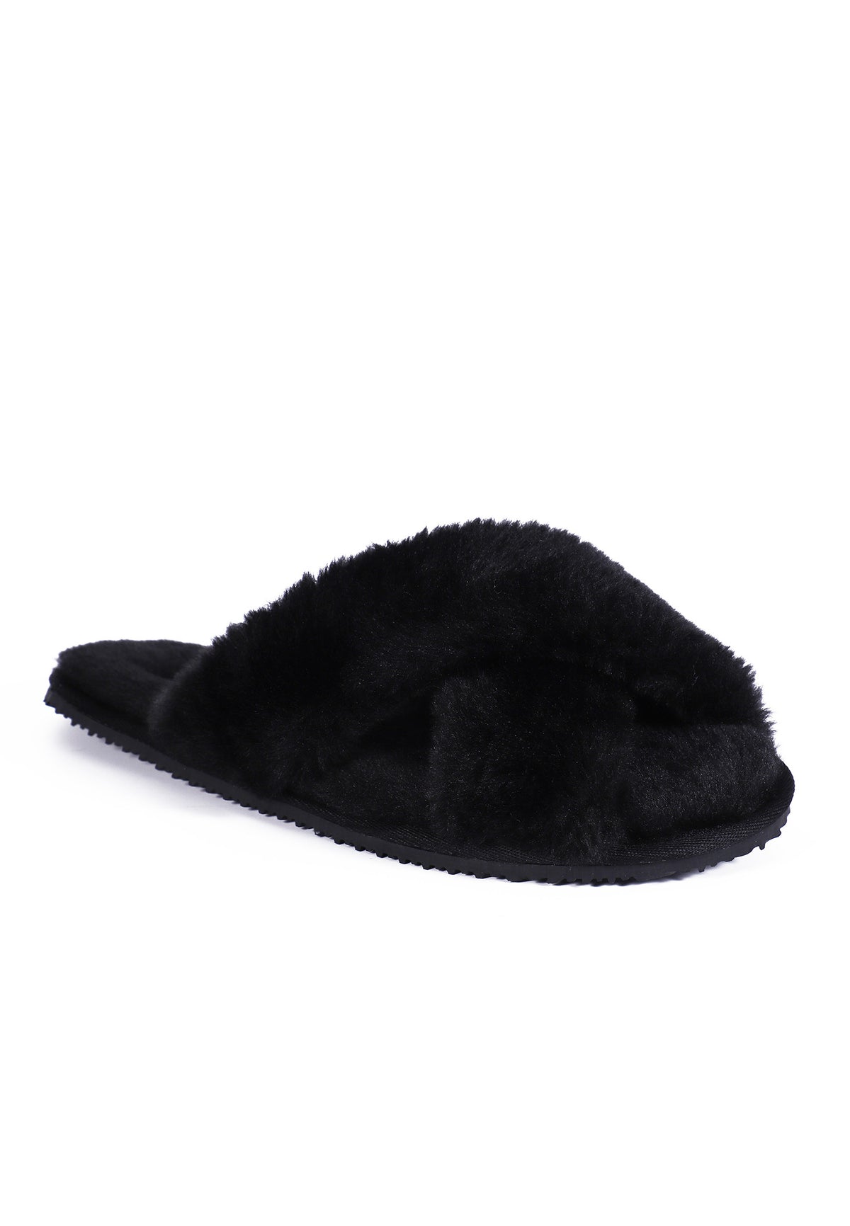 Chaussons Fluffy Noir