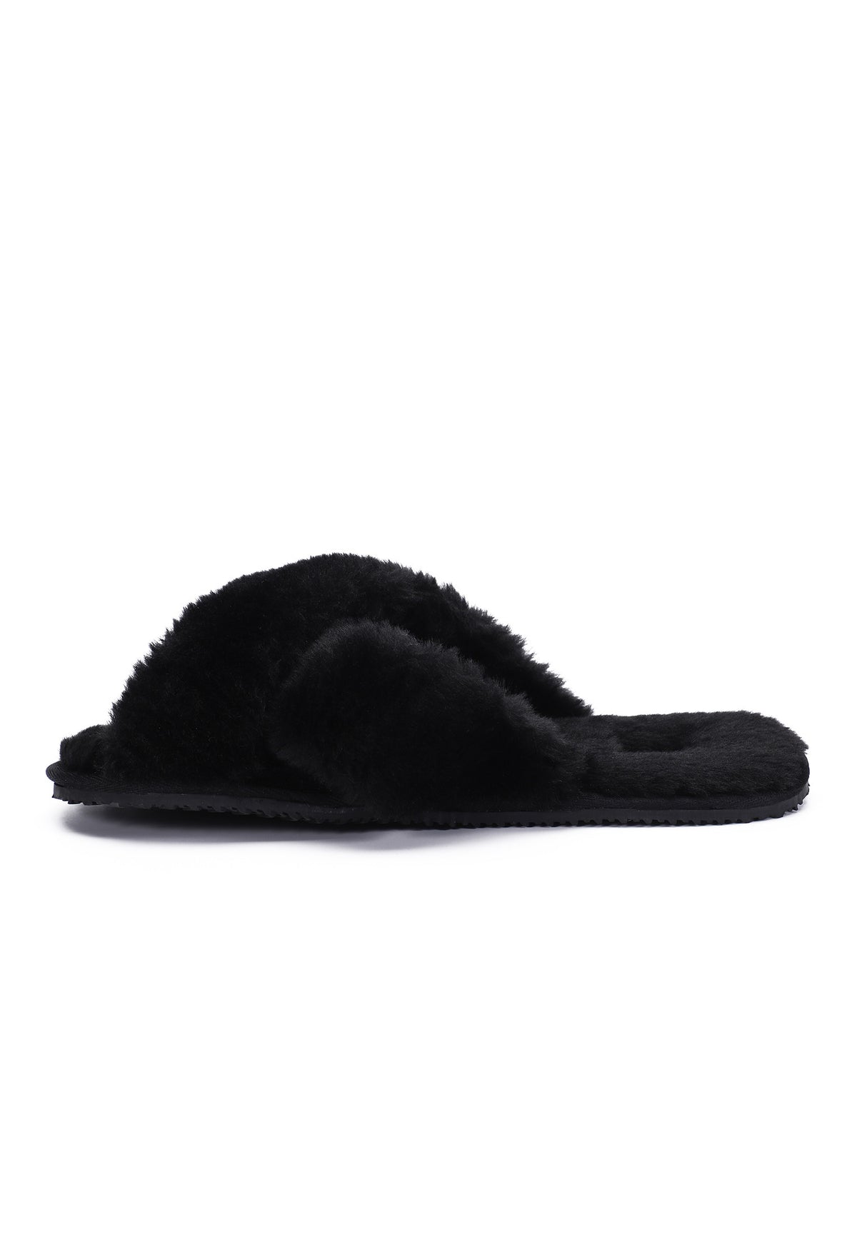 Chaussons Fluffy Noir