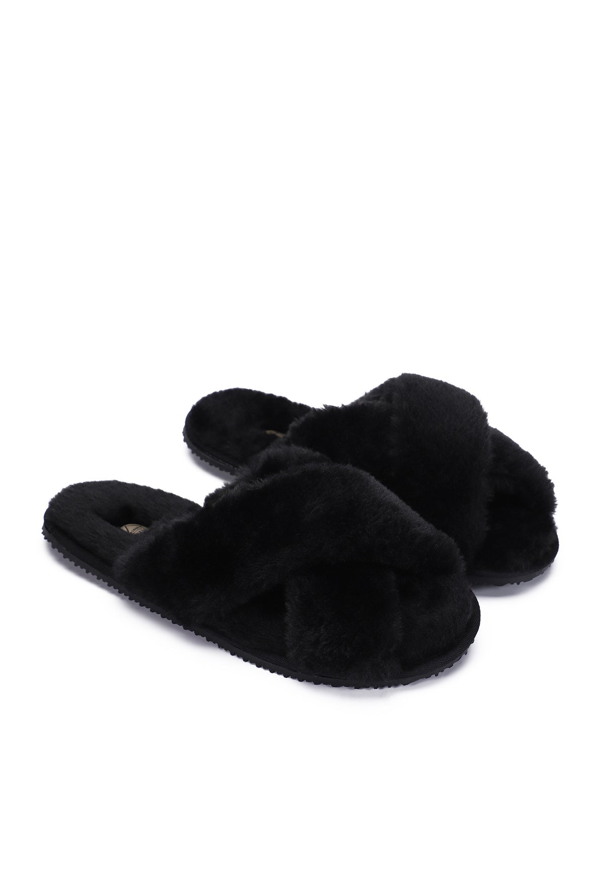 Chaussons Fluffy Noir