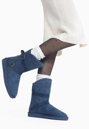 Candace Navy Ankle Boots