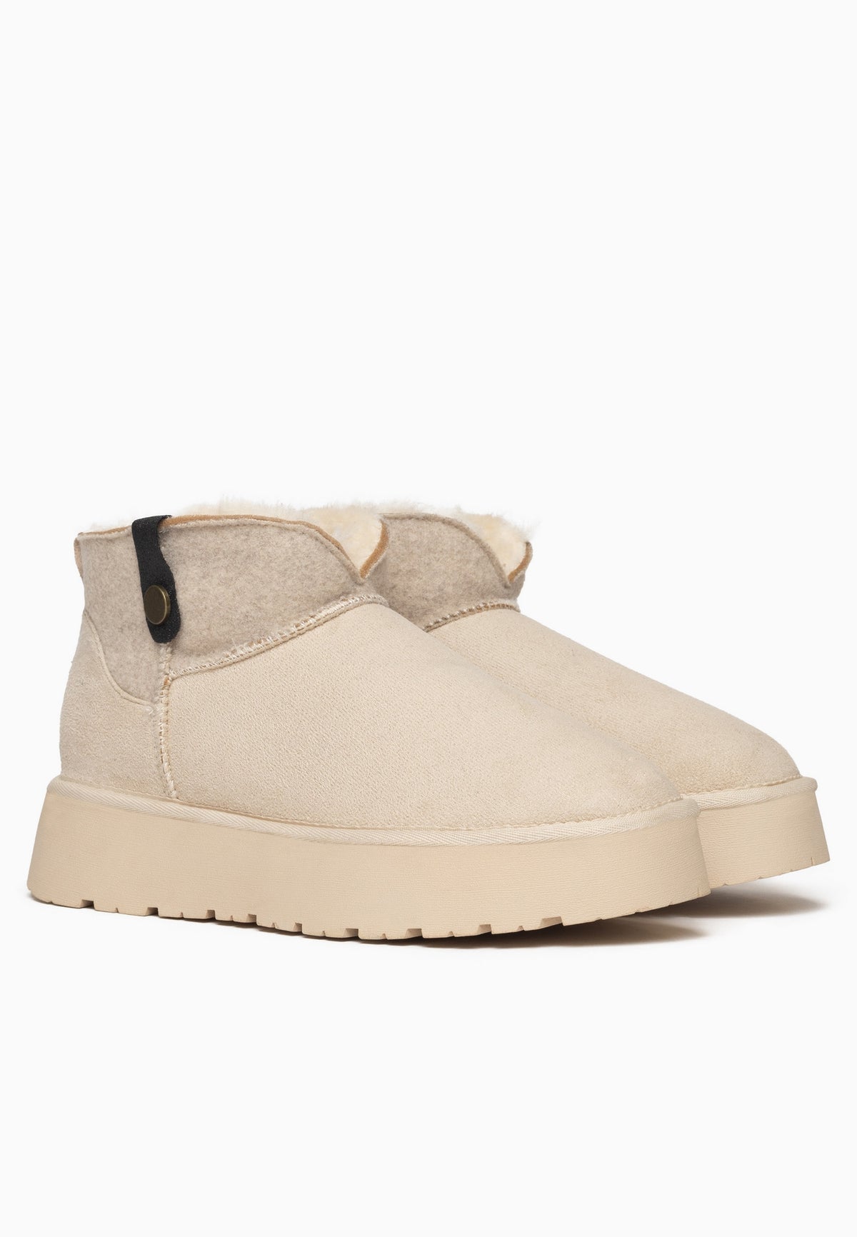 Bottines Ifza Blanc cassé et Noir