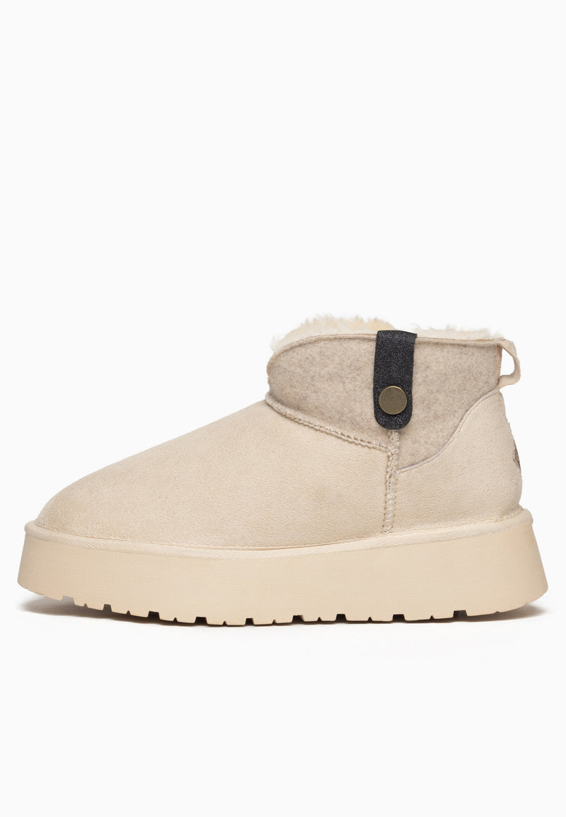 Bottines Ifza Blanc cassé et Noir