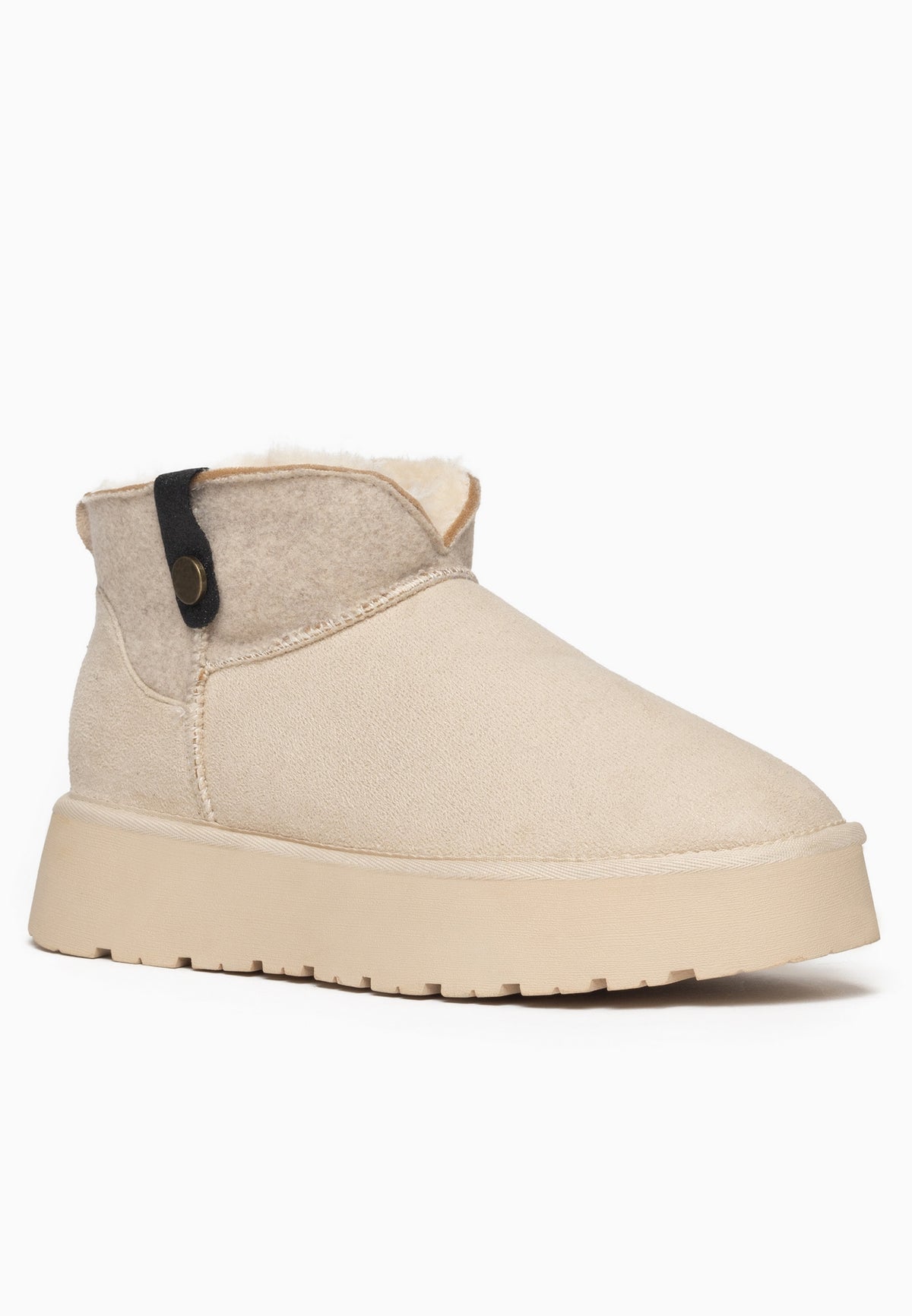 Bottines Ifza Blanc cassé et Noir