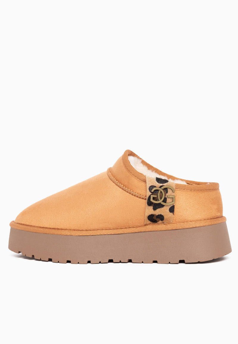 Bottines Idila Camel et Léopard