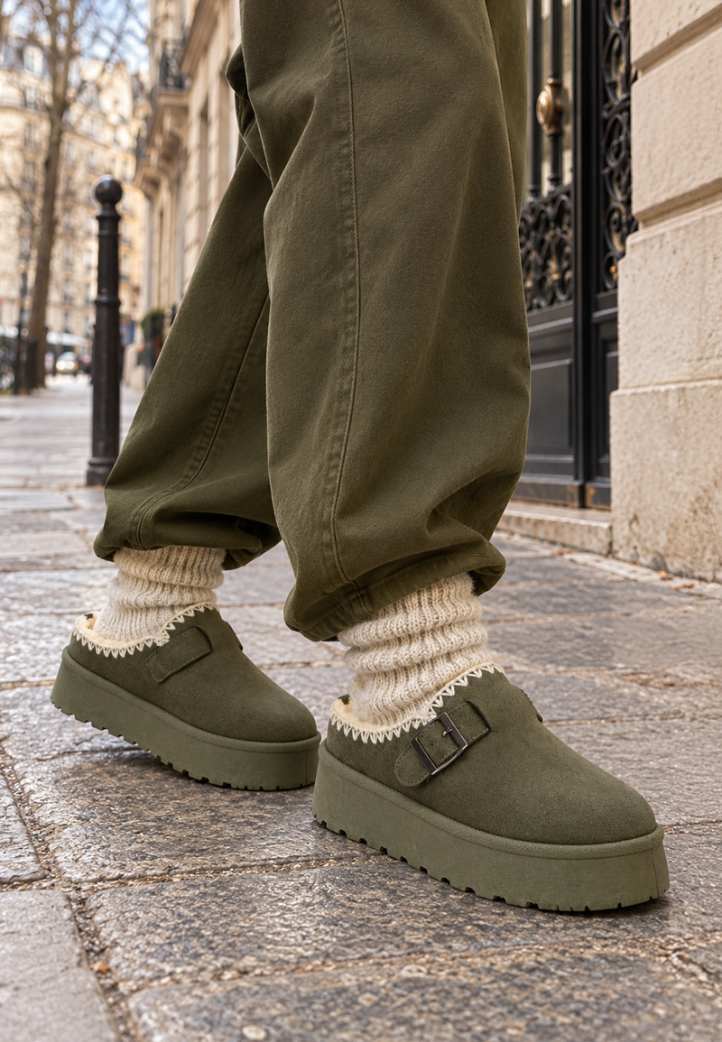 Chaussons Siloe Kaki