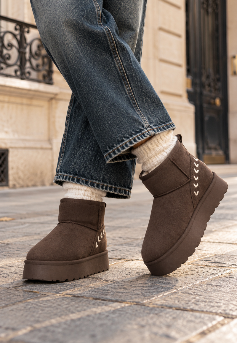 Bottines Saphir Taupe foncé